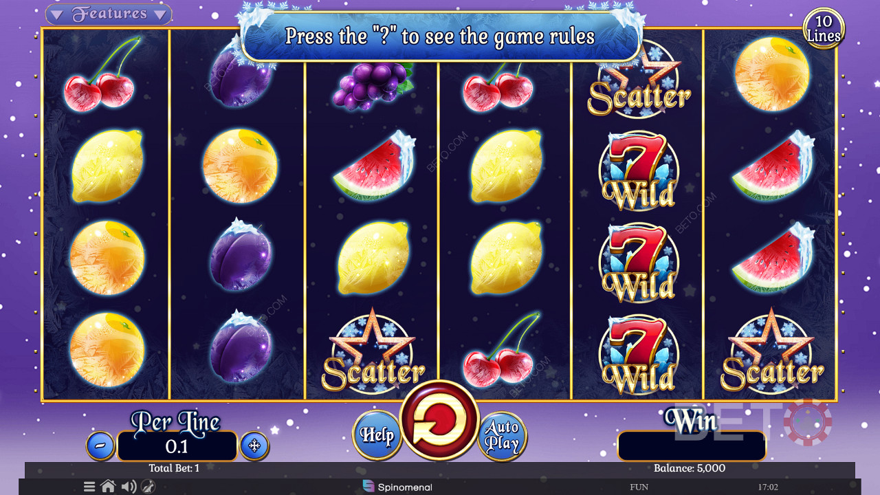Fruits On Ice Collection 10 Lines Mängi Tasuta