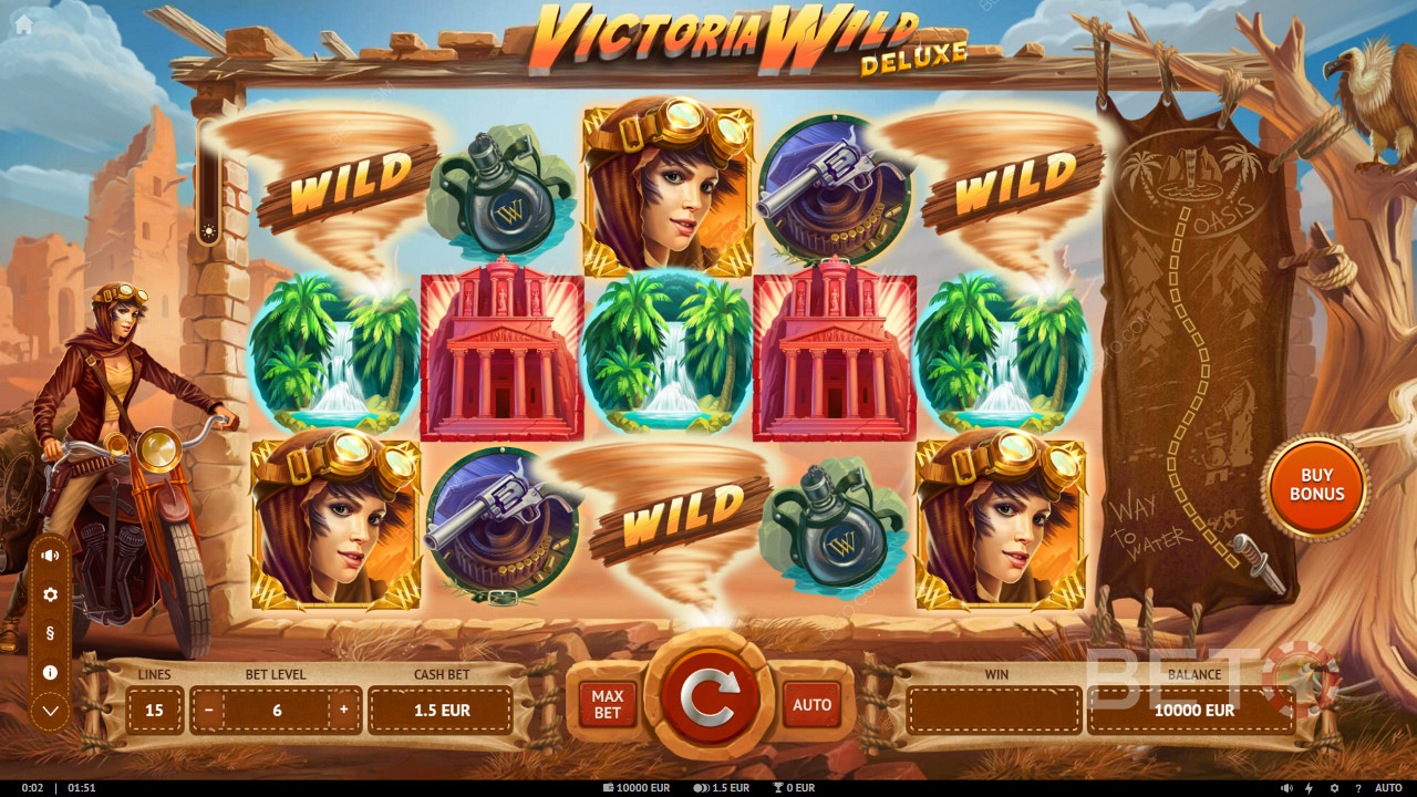 Võida kuni 25,000x oma panusest Victoria Wild Deluxe mänguautomaadis