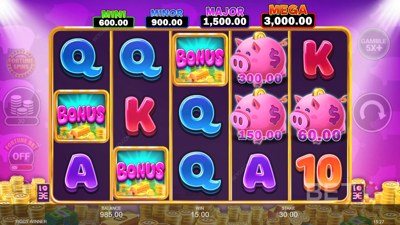Boonusfunktsioonid, mida selgitab Piggy Winner poolt Inspired Gaming
