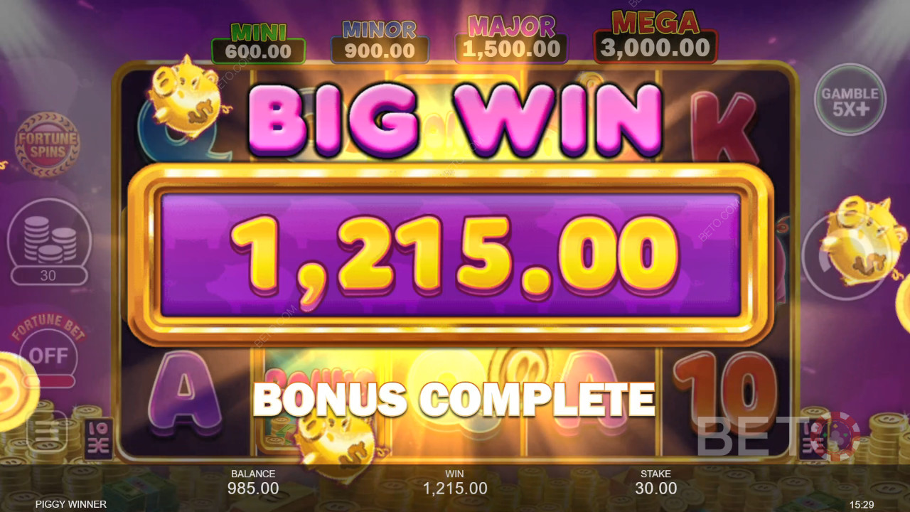 Võida 8,333x Sinu panus Piggy Winner Slot
