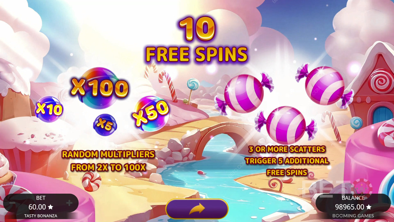 Võida 6,500x Sinu panus Tasty Bonanza mänguautomaadis!