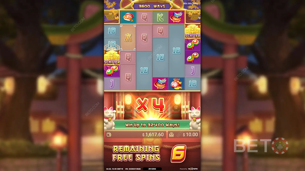 Nextspini Win Win Neko selgitused boonusfunktsioonide kohta