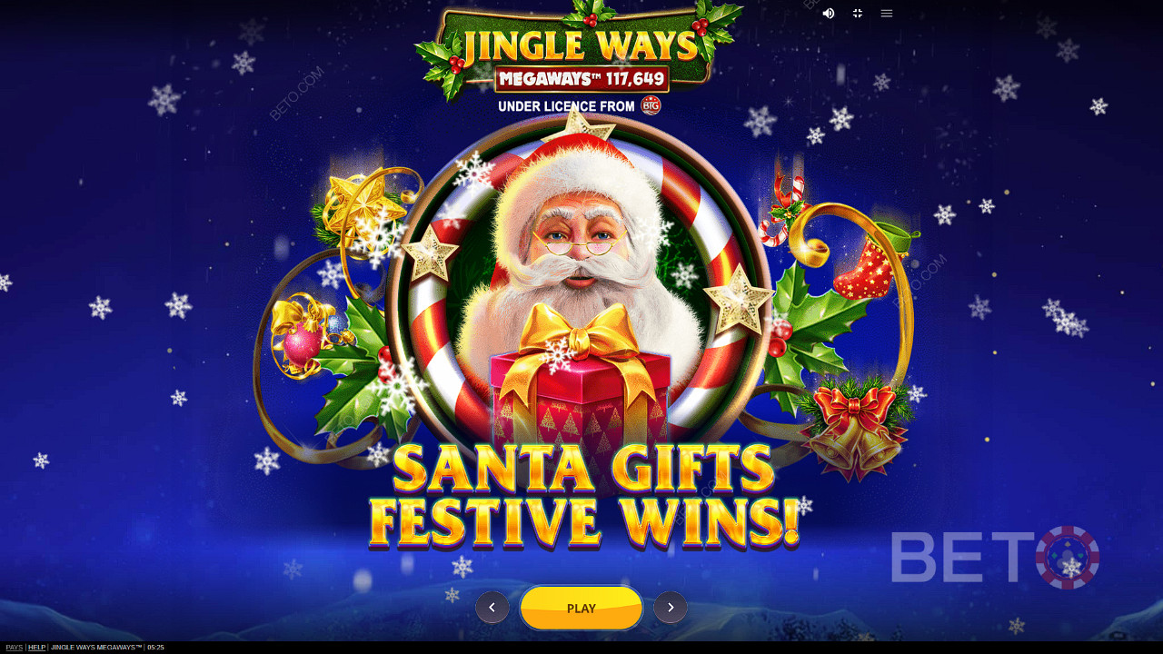 Saage õigesse jõulumeeleolusse ja nautige jõule ning saate kingitusi Jingle Way Megaways slotis