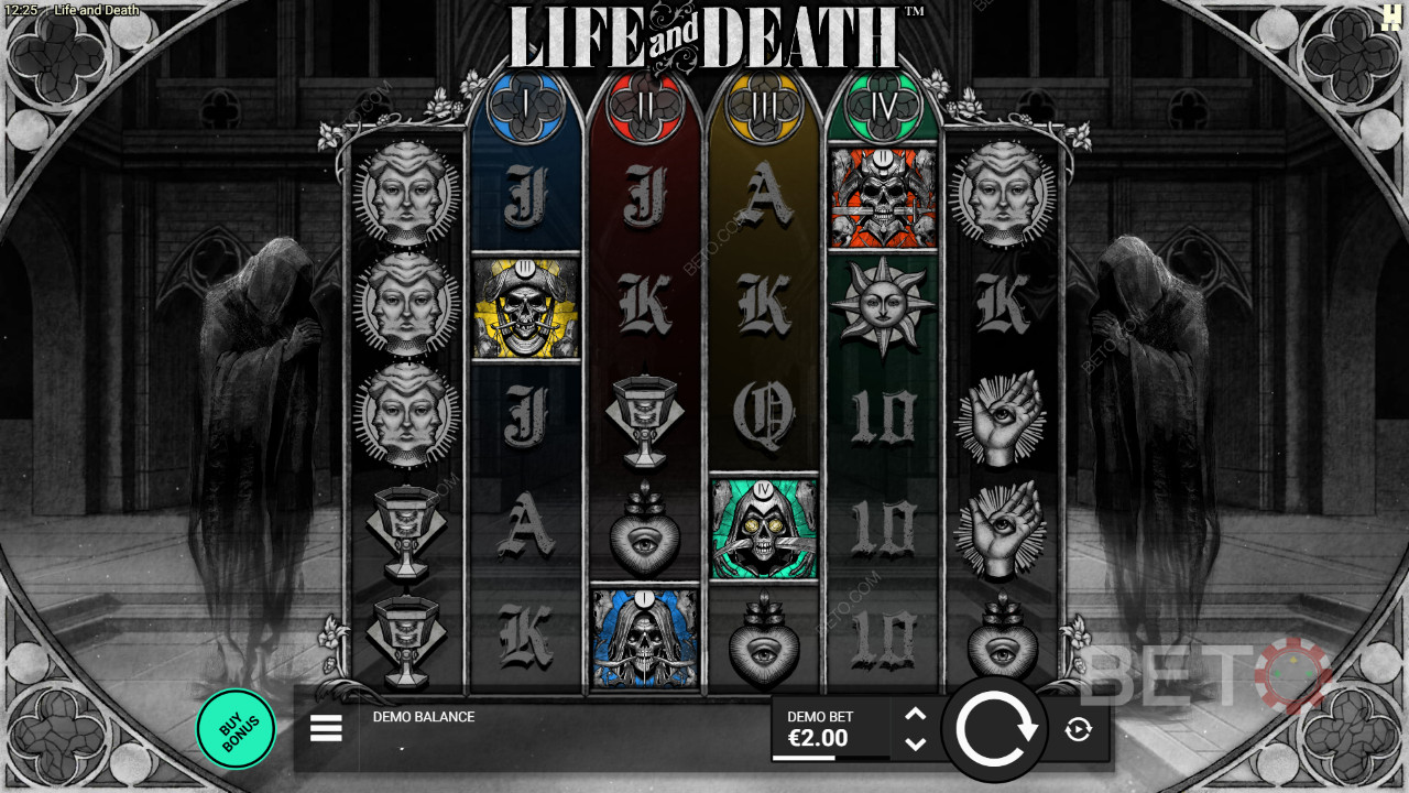 Boonusfunktsioonid, mida selgitab Life and Death by Hacksaw Gaming