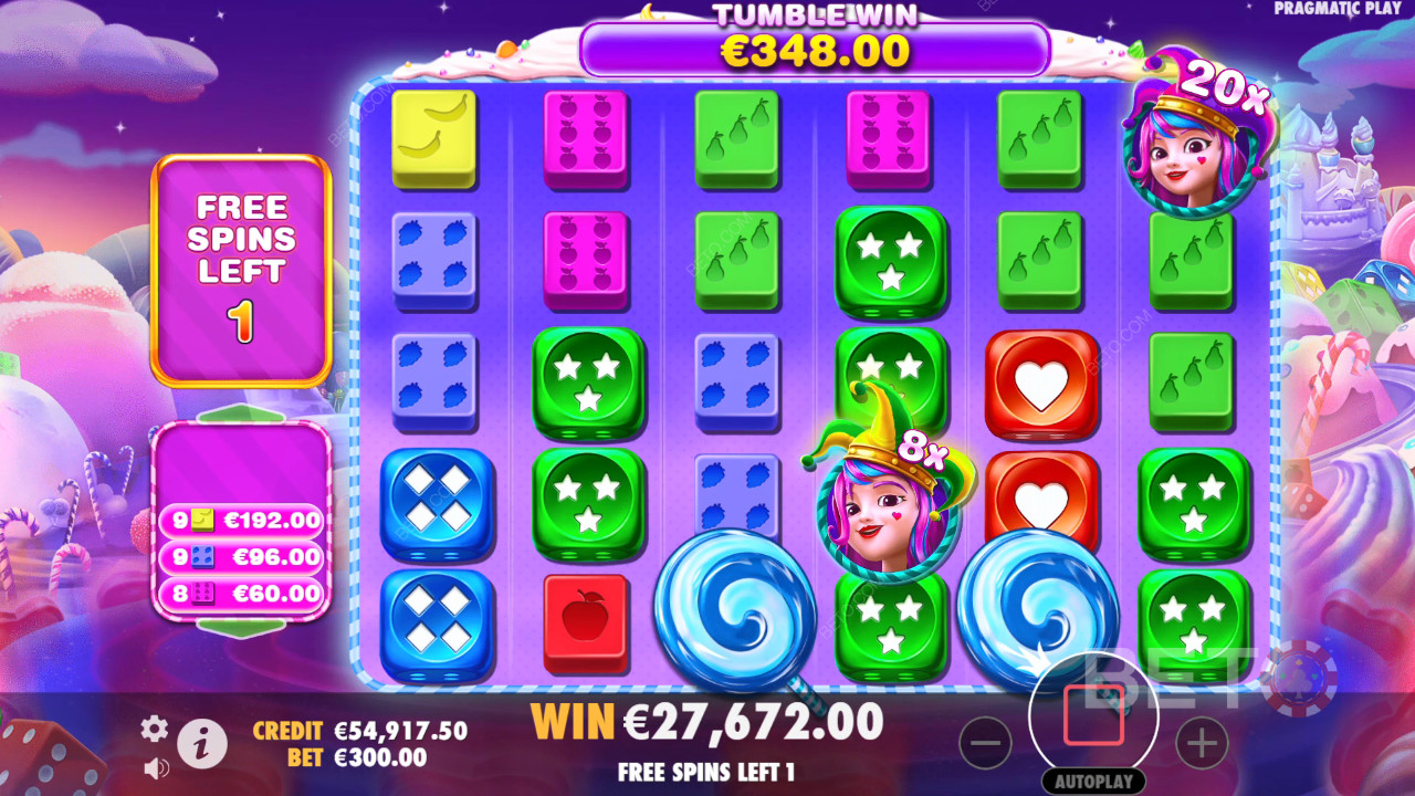 Boonusfunktsioonid, mida selgitab Sweet Bonanza 1000 Dice by Pragmatic Play