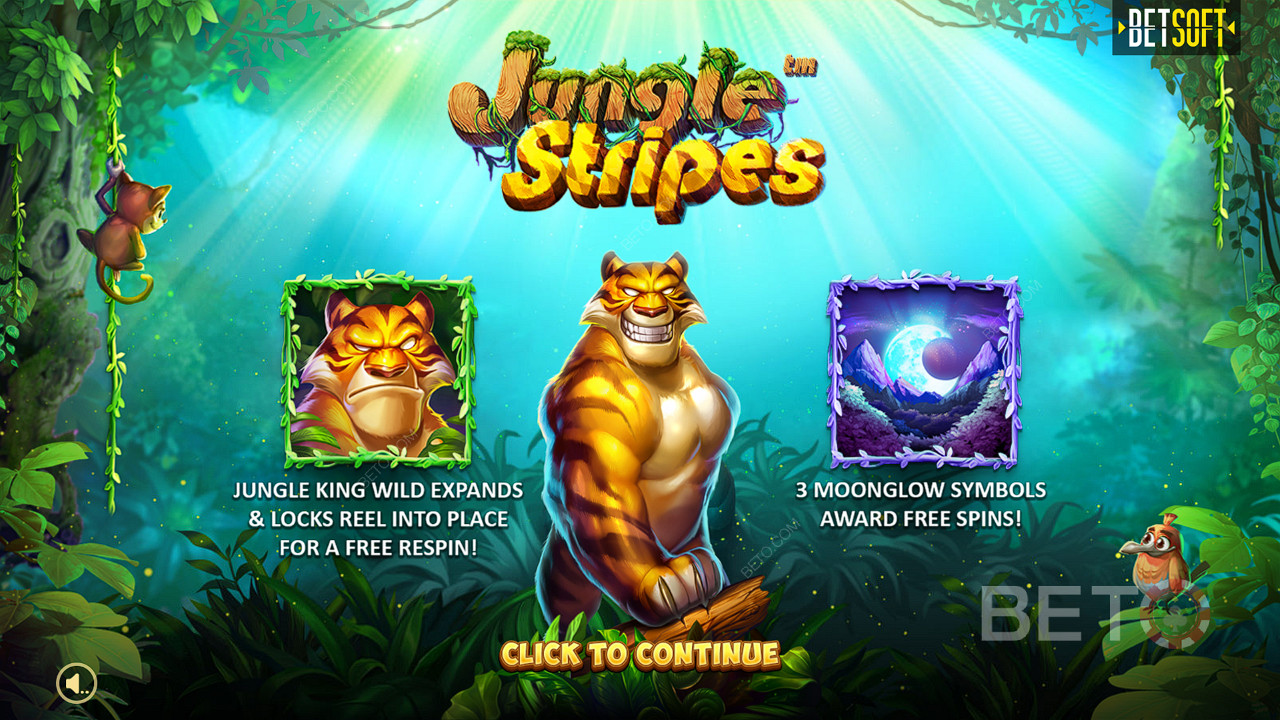 Nautige Jungle Stripes mänguautomaadi laiendavaid wild