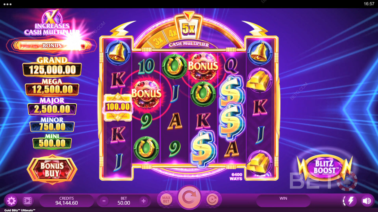 Boonusfunktsioonid, mida selgitab Gold Blitz Ultimate poolt Fortune Factory Studios