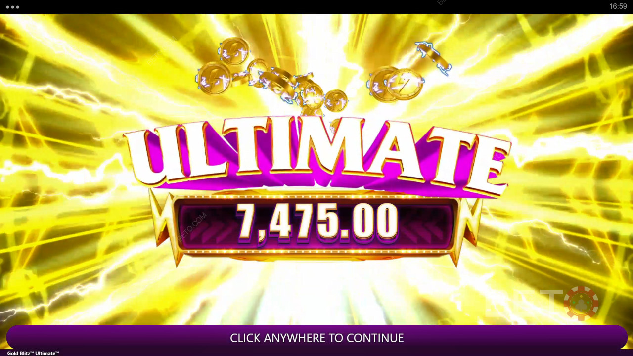 Võida 2500x oma panus Gold Blitz Ultimate mänguautomaadis!