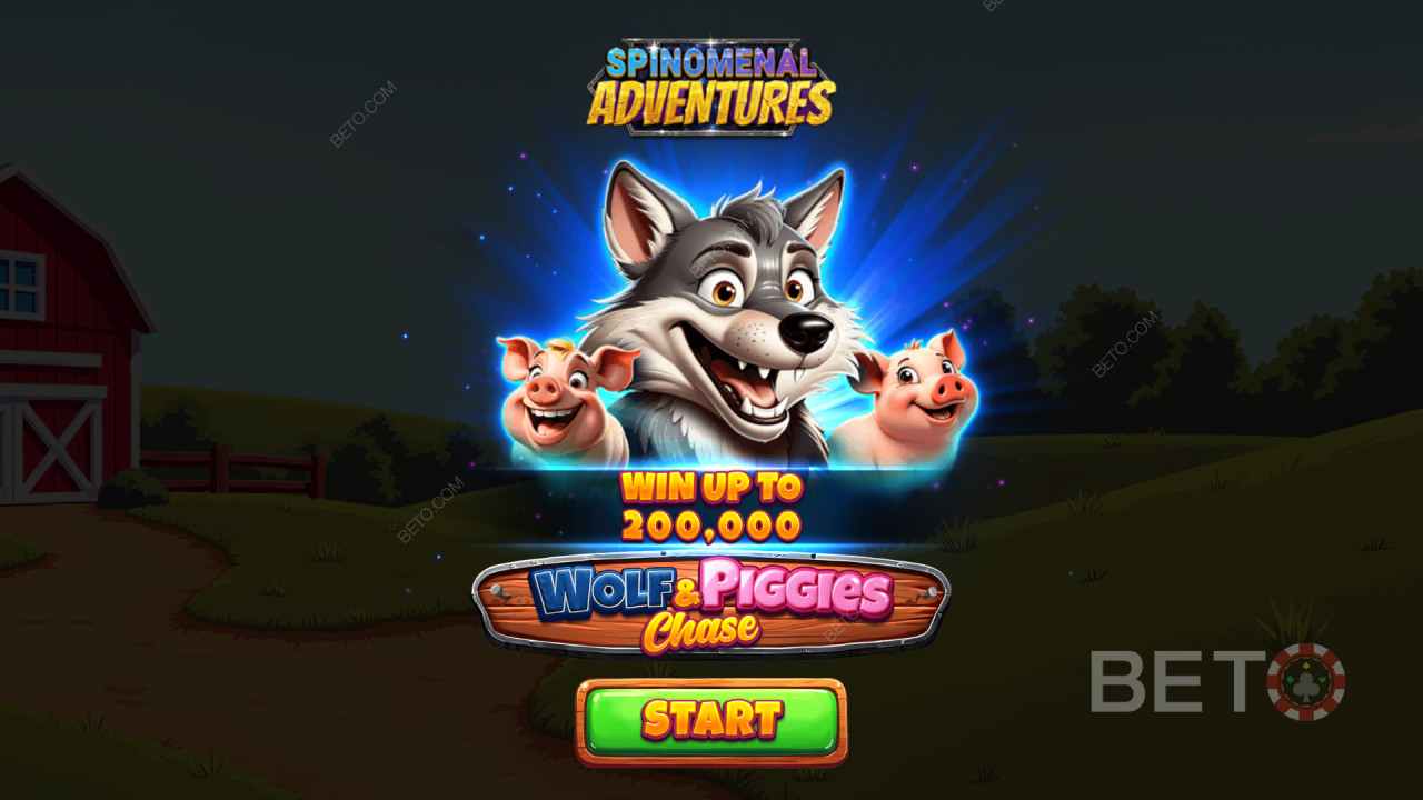 Võida 2,000x oma panus Wolf & Piggies Chase videomängus!
