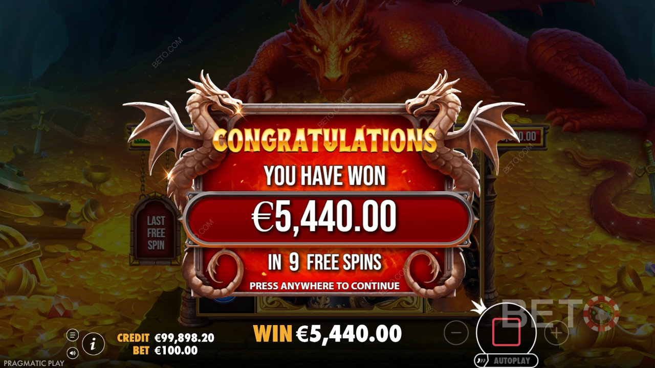 Võida 15,000x Sinu panus Sleeping Dragon Online Slot