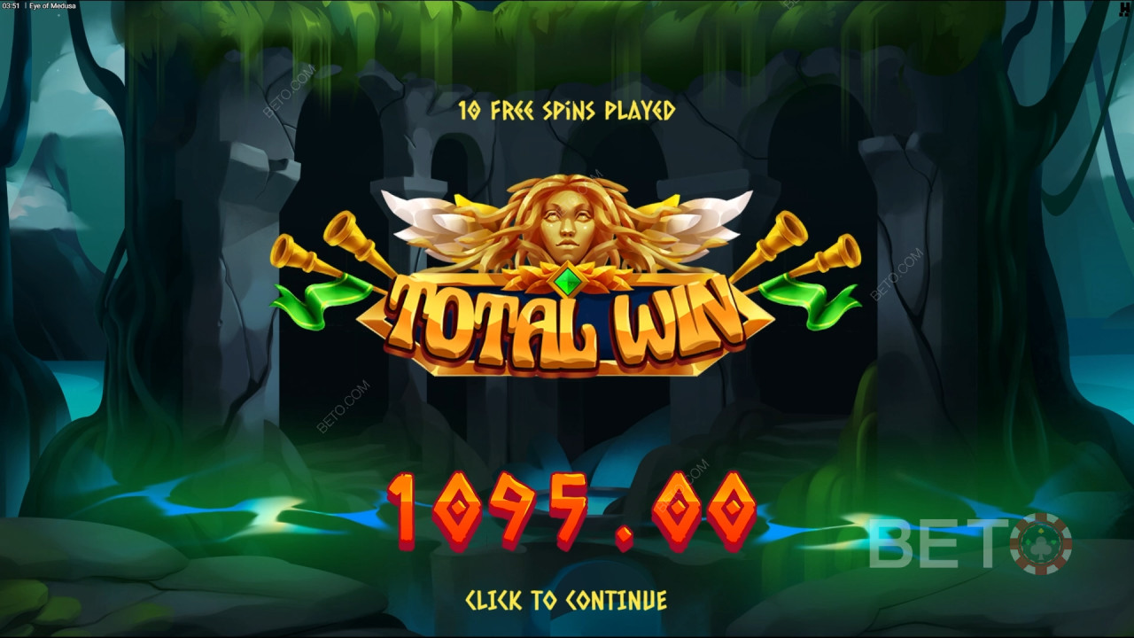 Võida 10,000x oma panus Eye of Medusa Slot Online!