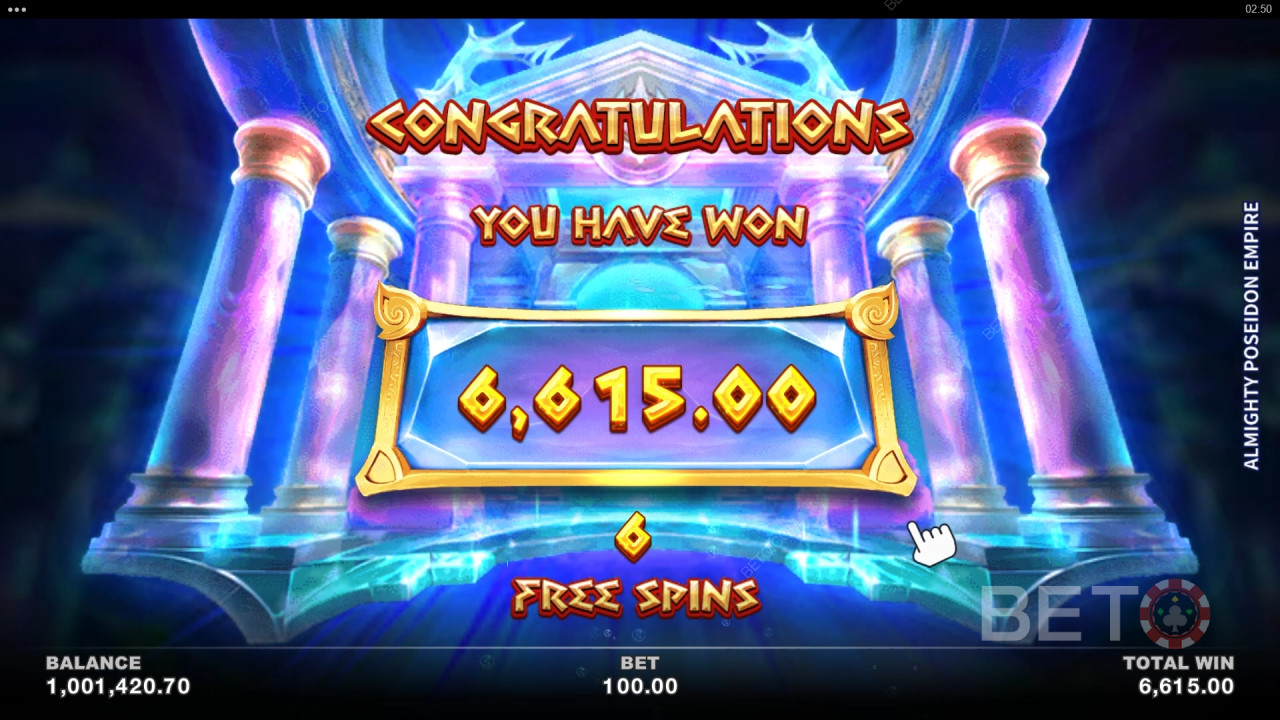 Võida 2,500x oma panus kõikvõimas Poseidon Empire online slotis!