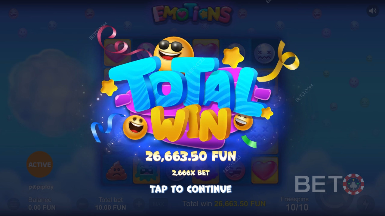 Võida 15,000x oma panus Emotions Slot Online!