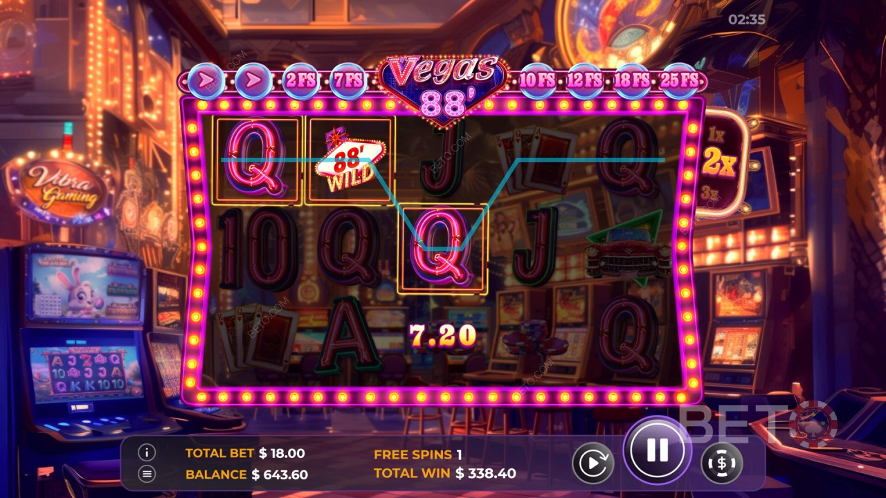 Võida 2,600x oma panus Vegas 88 video slotis!