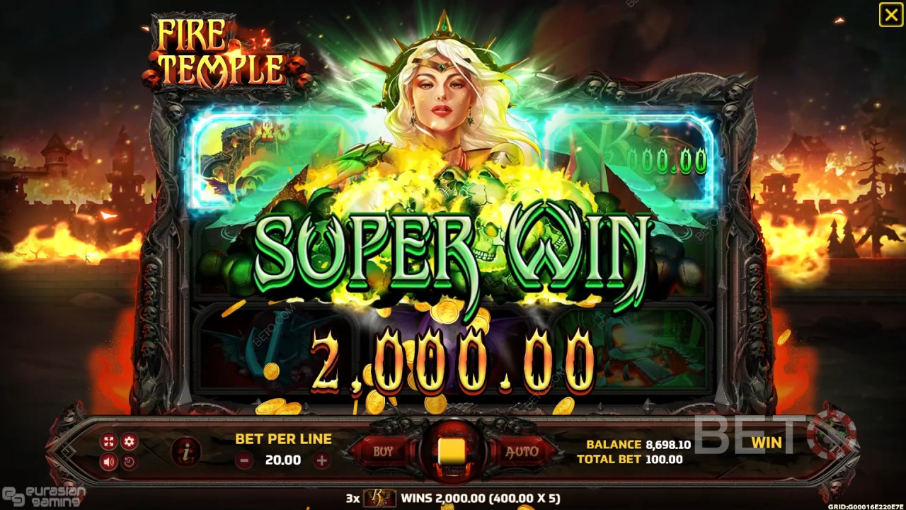Võida 3000x oma panus Fire Temple Online Slot