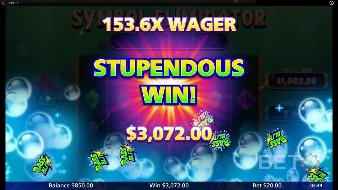Võida 6,945x Sinu panus Bass Blitz Slot Online!