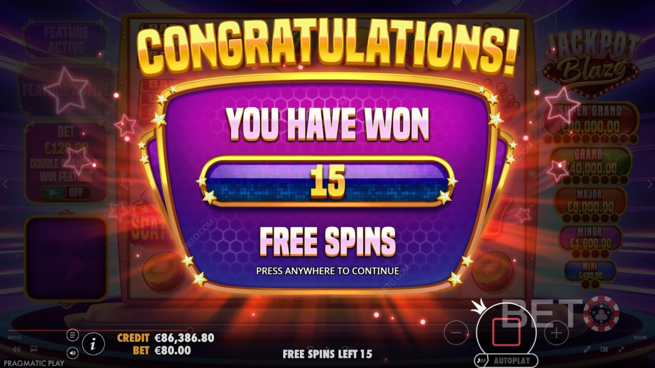 Võida 5000x oma panus Jackpot Blaze Slot