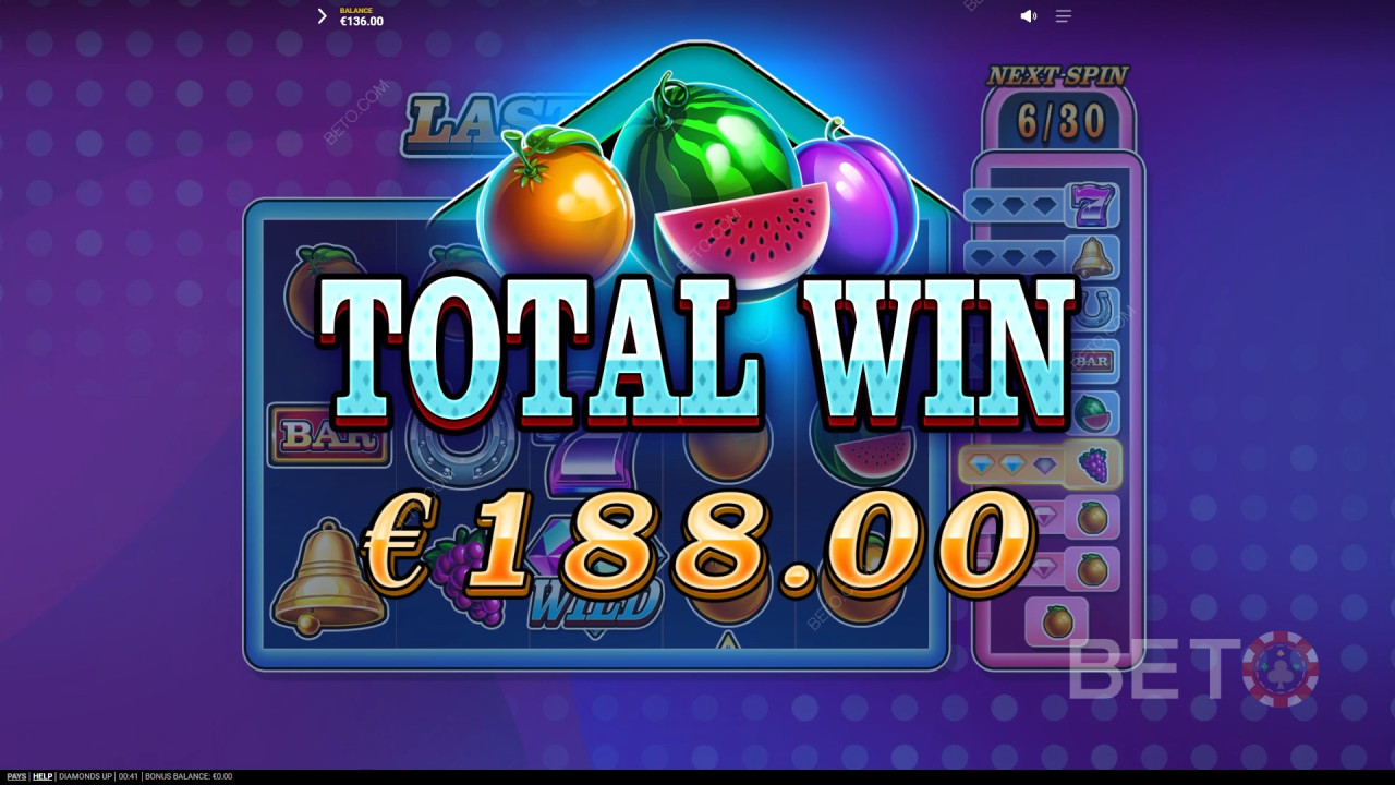 Võida 20,000x oma panus Diamonds Up Video Slot