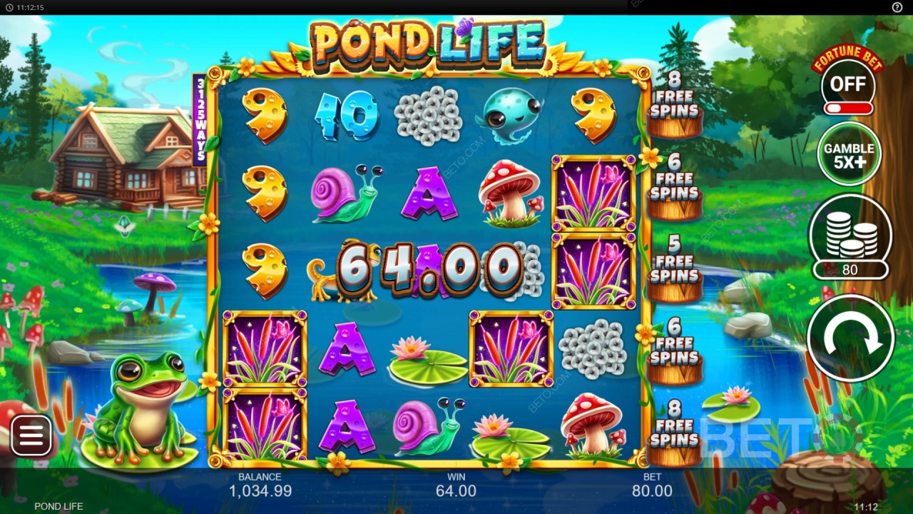 Võida 5000x oma panus Pond Life Online Slot