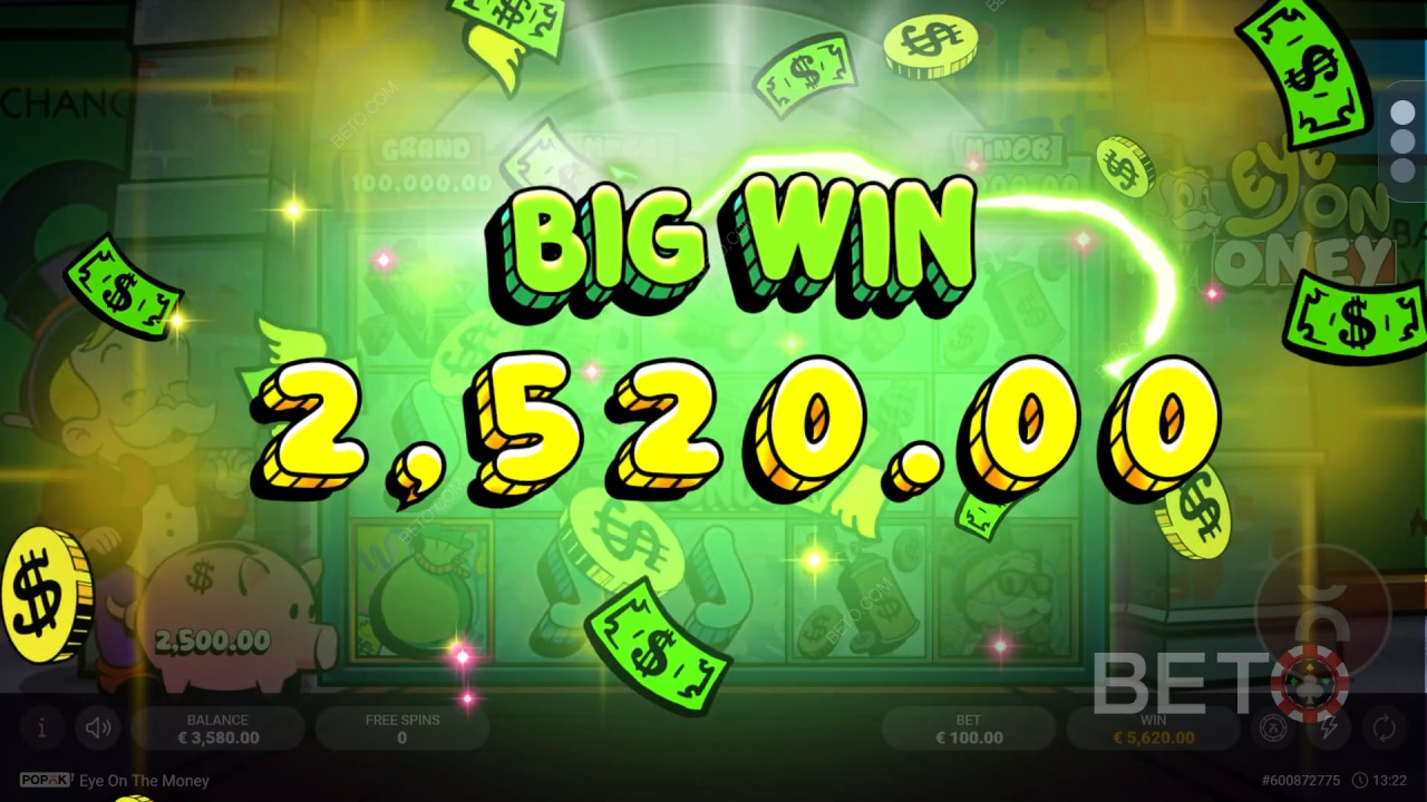 Võida 2,500x oma panuse Eye on the Money Slot Online!