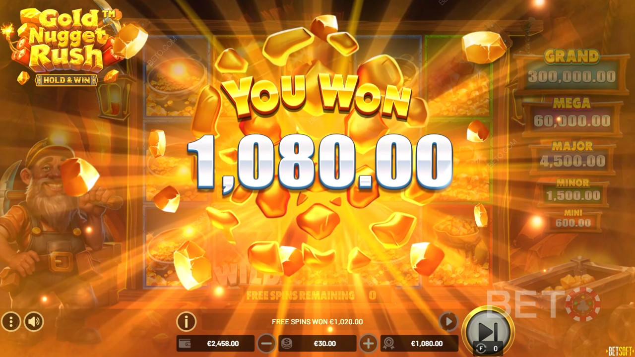 Võida 10,000x oma panus Gold Nugget Rush online slotis!