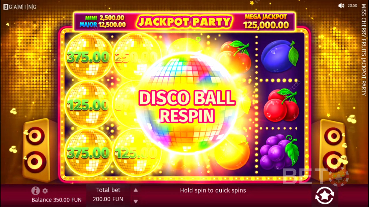 Lase kuus või rohkem Disco Balli rullikutel, et avada Disco Ball Respin funktsioon.