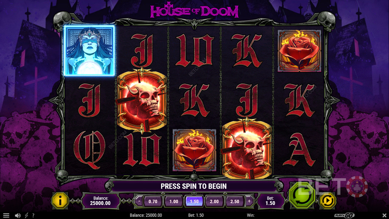 3 või enam Doom sümbolit Scatterit avavad Doom Spins funktsiooni ja selle boonused.