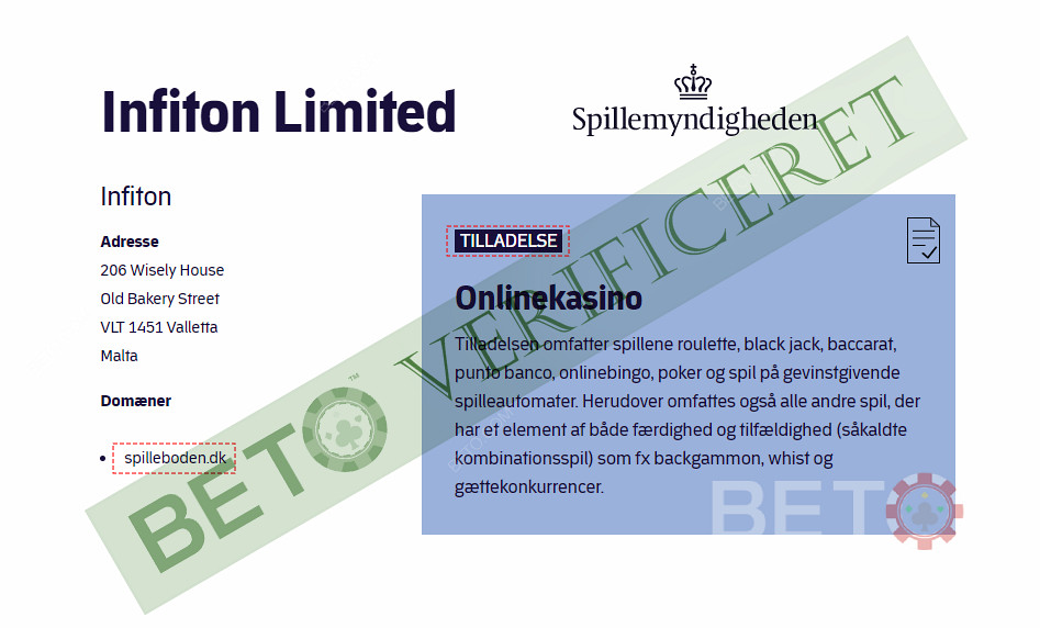 Spilleboden - Taani hasartmänguameti poolt litsentseeritud kaasaegne kasiino