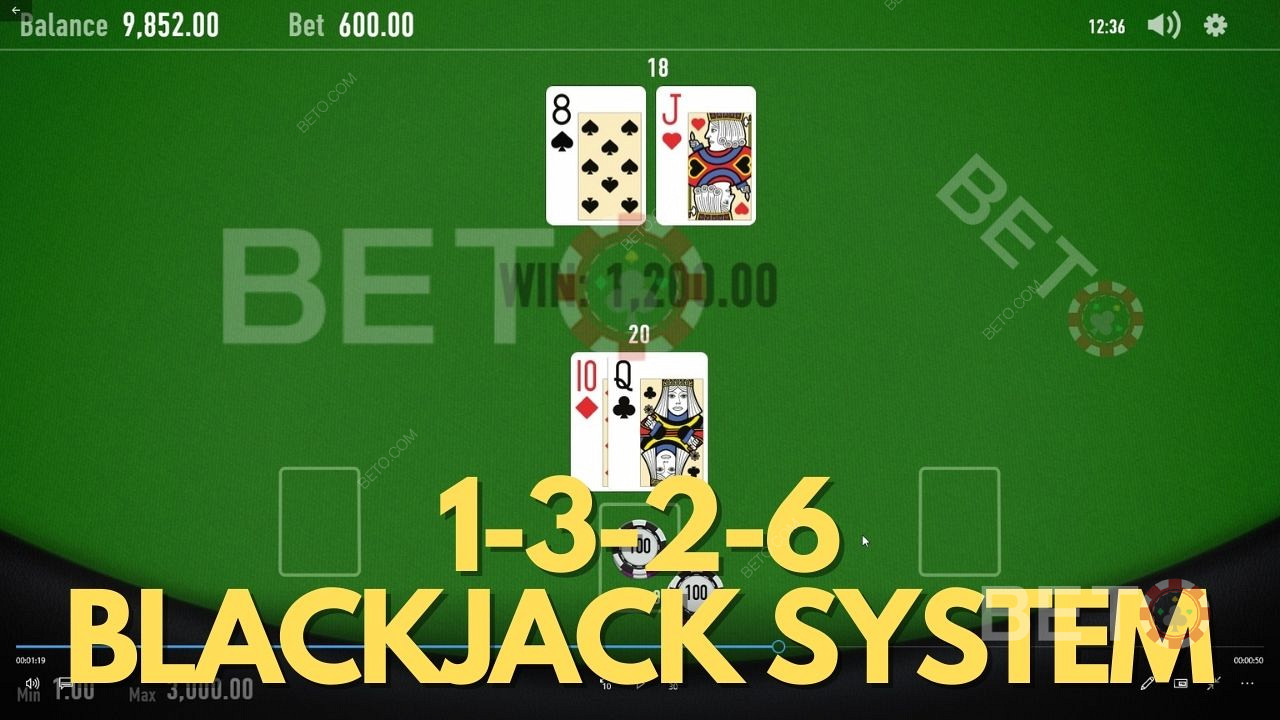 Õppige koos meiega 1-3-2-6 Blackjack Betting System