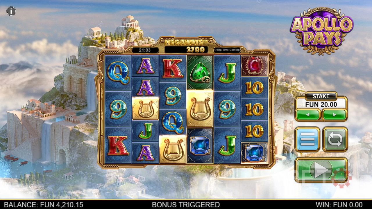Apollo Pays Megaways läbivaatamine BETO Slots poolt