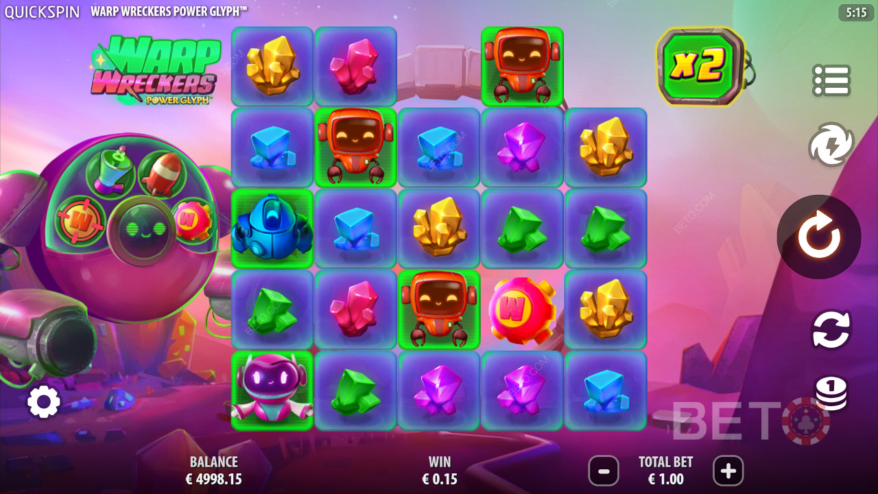 Warp Wreckers Power Glyph Review by BETO Slots