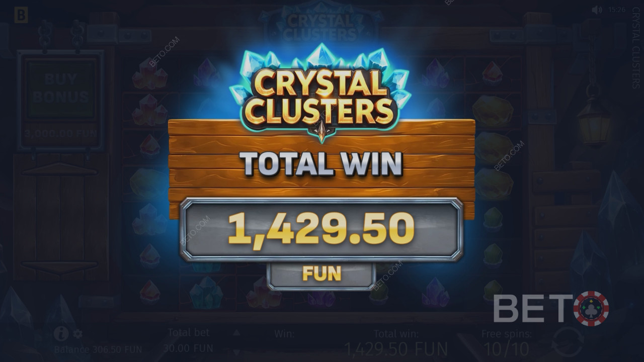 Võida online-mänguautomaadis „Crystal Clusters“ 5 000-kordne panus!