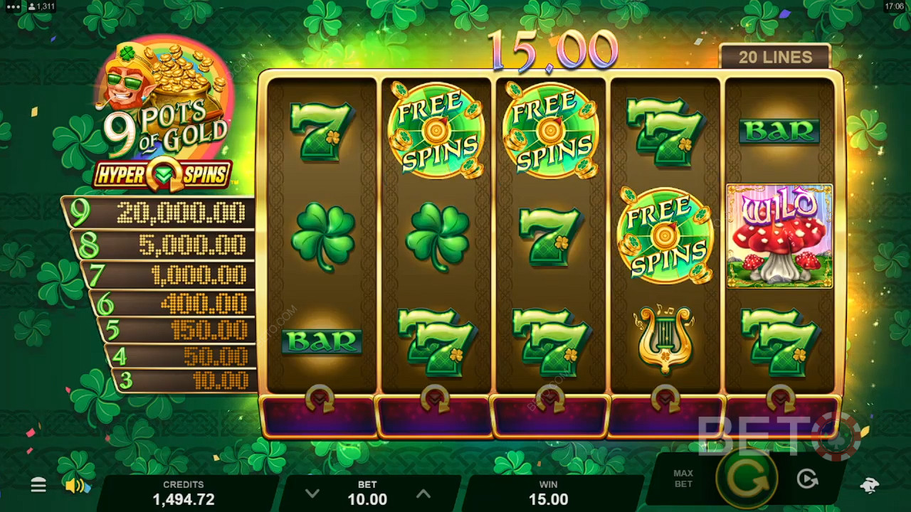 9 Pots of Gold HyperSpins Review by BETO Slots