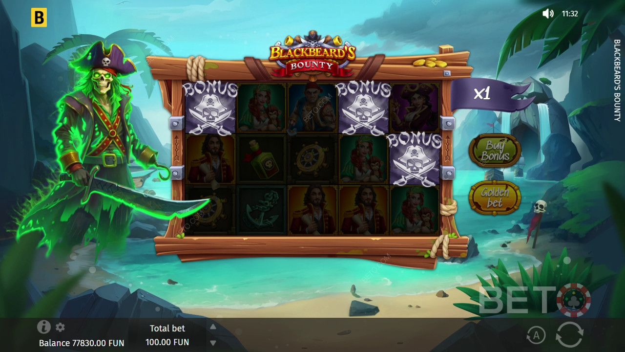 BETO Slotsi ülevaade mängust „Blackbeard’s Bounty”