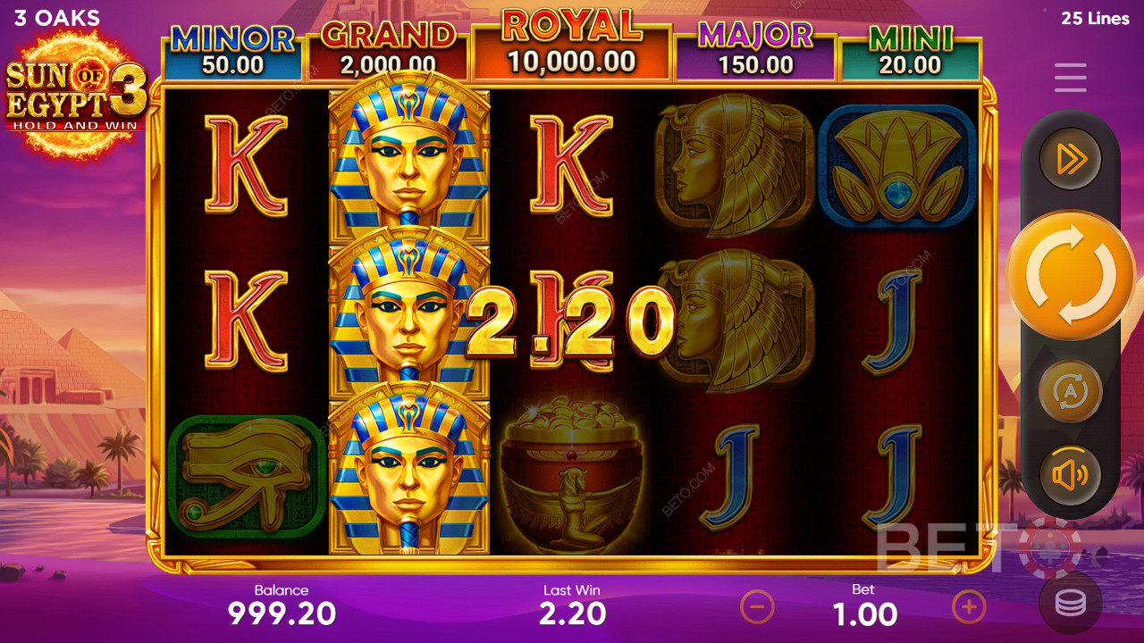 Sun of Egypt 3 videomänguautomaat - lõplik otsus