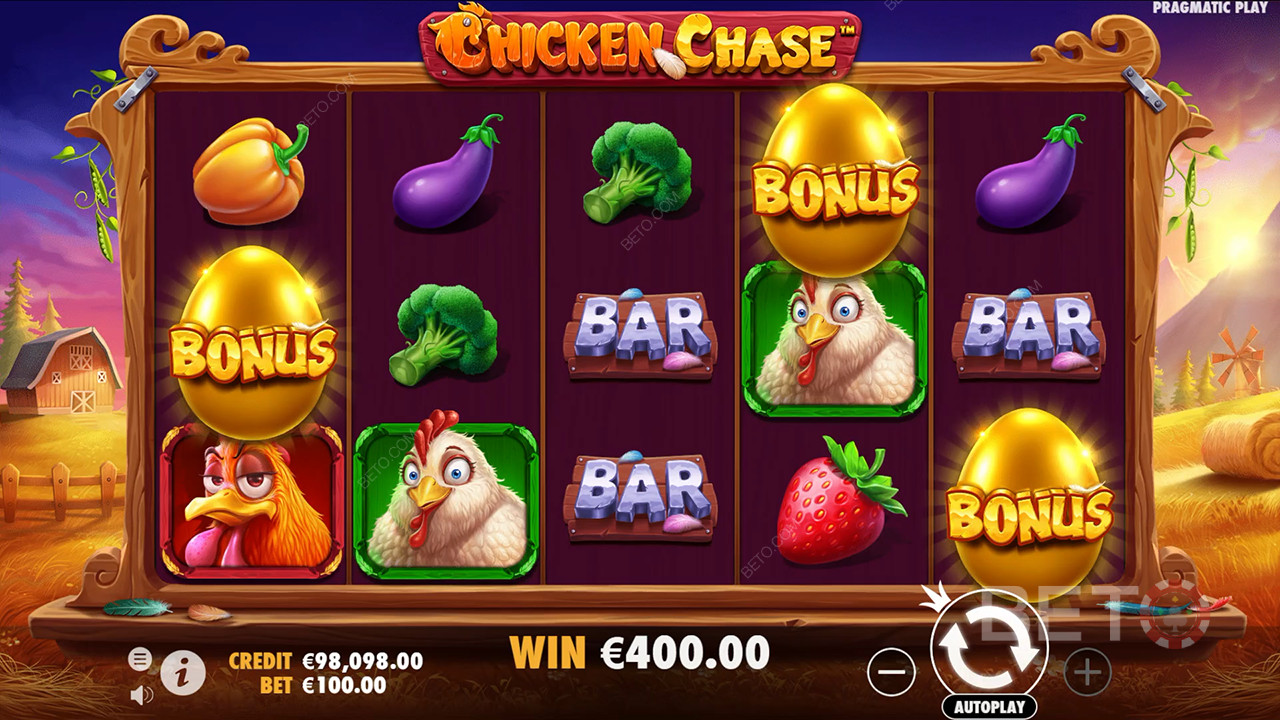 Võida 210x oma panus Chicken Chase mänguautomaadis!
