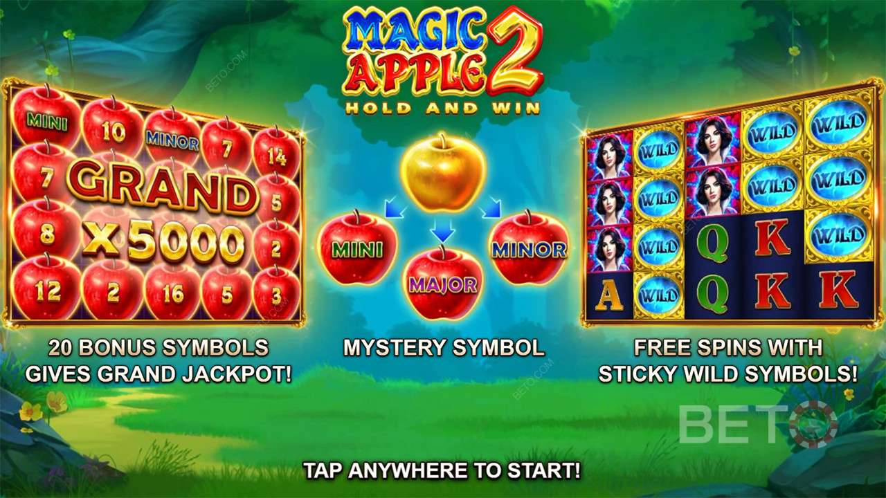 Magic Apple 2 boonusfunktsioonide selgitused, mille autor on Magic Apple 2 Booongo