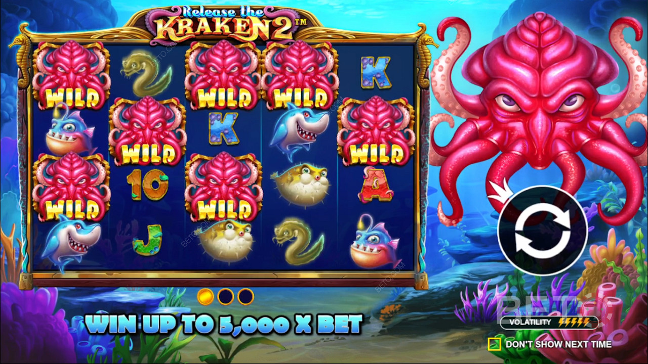 Nautige juhuslikke boonuseid mänguautomaadis Release the Kraken 2