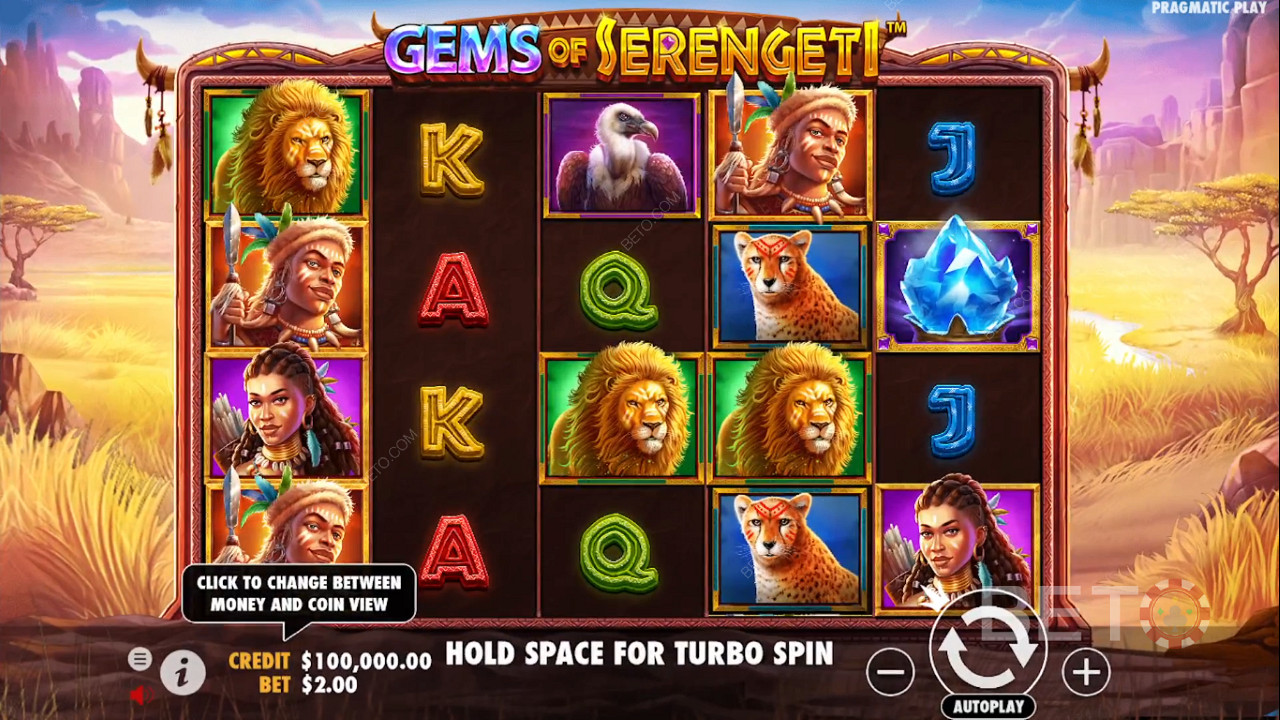 Nautige uusimaid boonuseid ja lõbusat teemat Gems of Serengeti mänguautomaadis