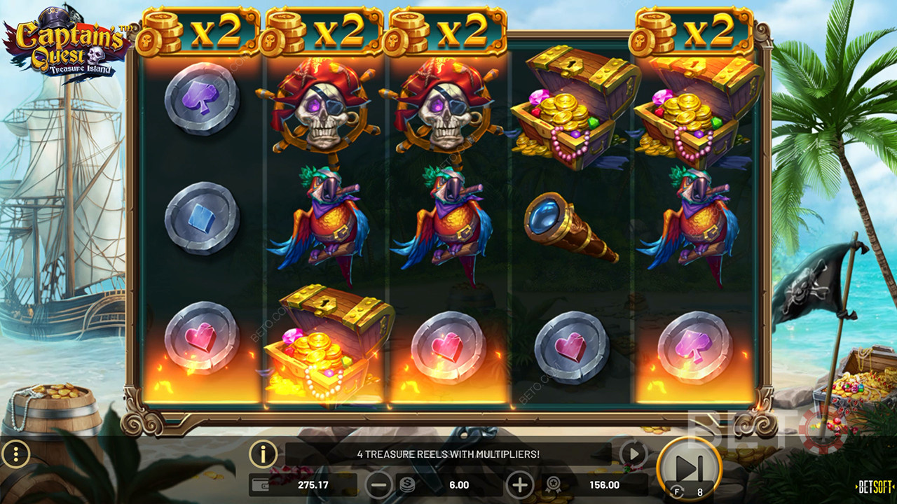 Kapteni Quest Treasure Island Review by BETO Slots