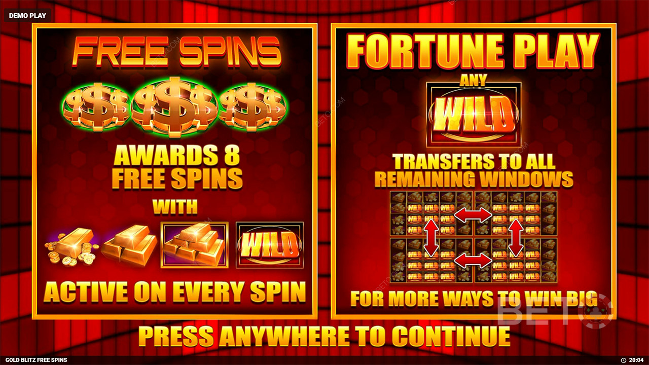 Gold Blitz Free Spins