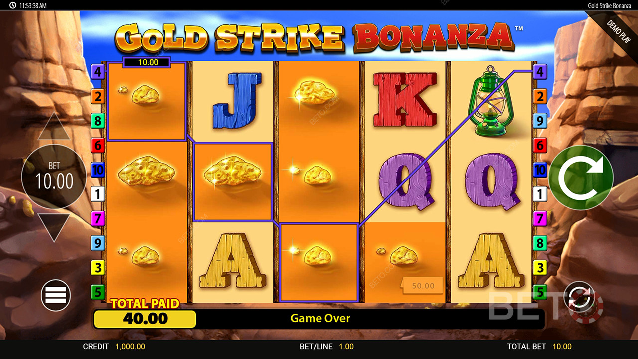 Võida 2500x oma panus Gold Strike Bonanza Fortune Play mänguautomaadis!