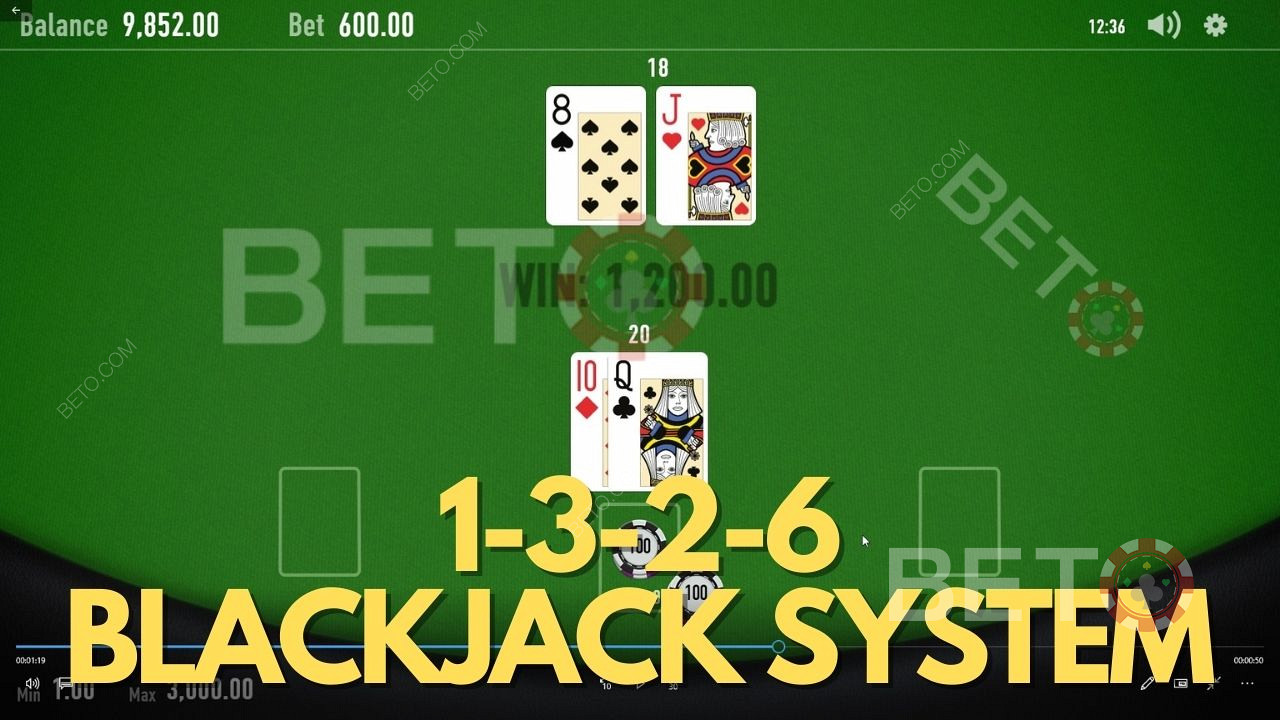 1 3 2 6 Blackjacki kihlveosüsteem - kuidas rakendada strateegiat