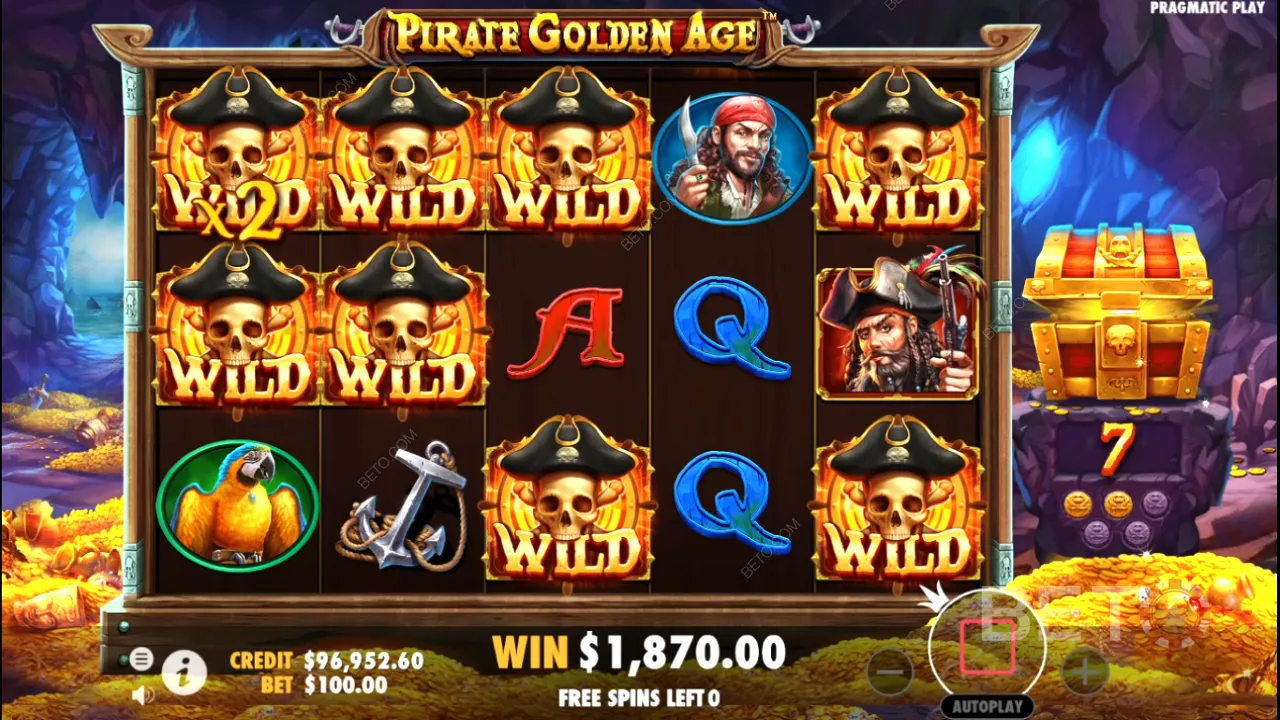 Piraatide kuldajastu videopesa mängumängu mängupilt